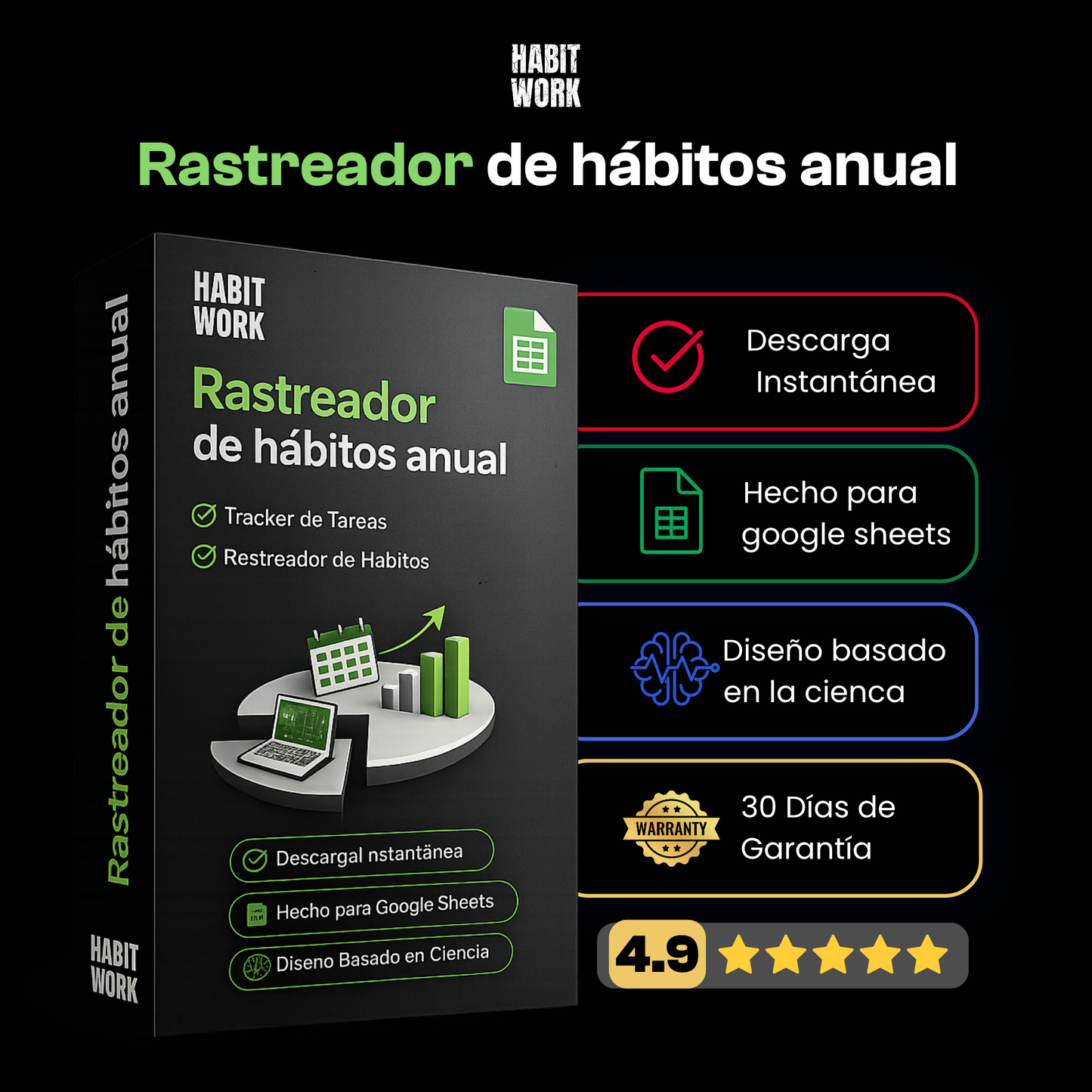 Rastreador De Hábitos Para Excel y Google SpreadSheets